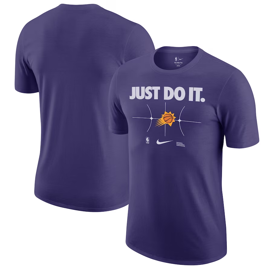 Men 2024 NBA Phoenix Suns purple Tshirts->nba t-shirts->Sports Accessory